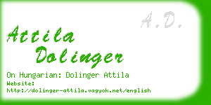 attila dolinger business card